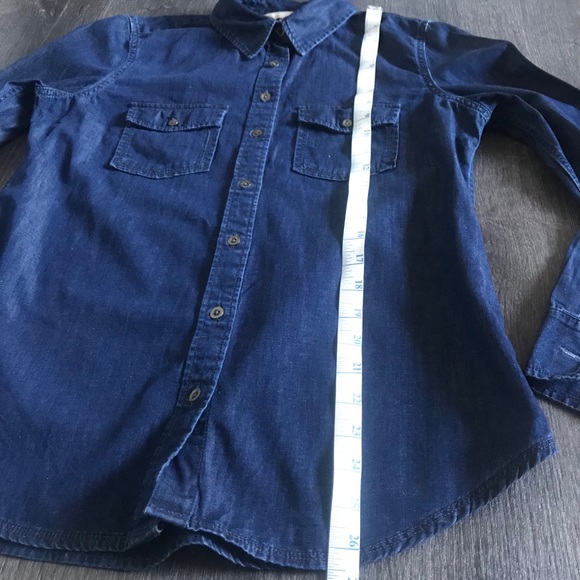 Banana Republic blue chambray button down shirt M - Picture 7 of 9